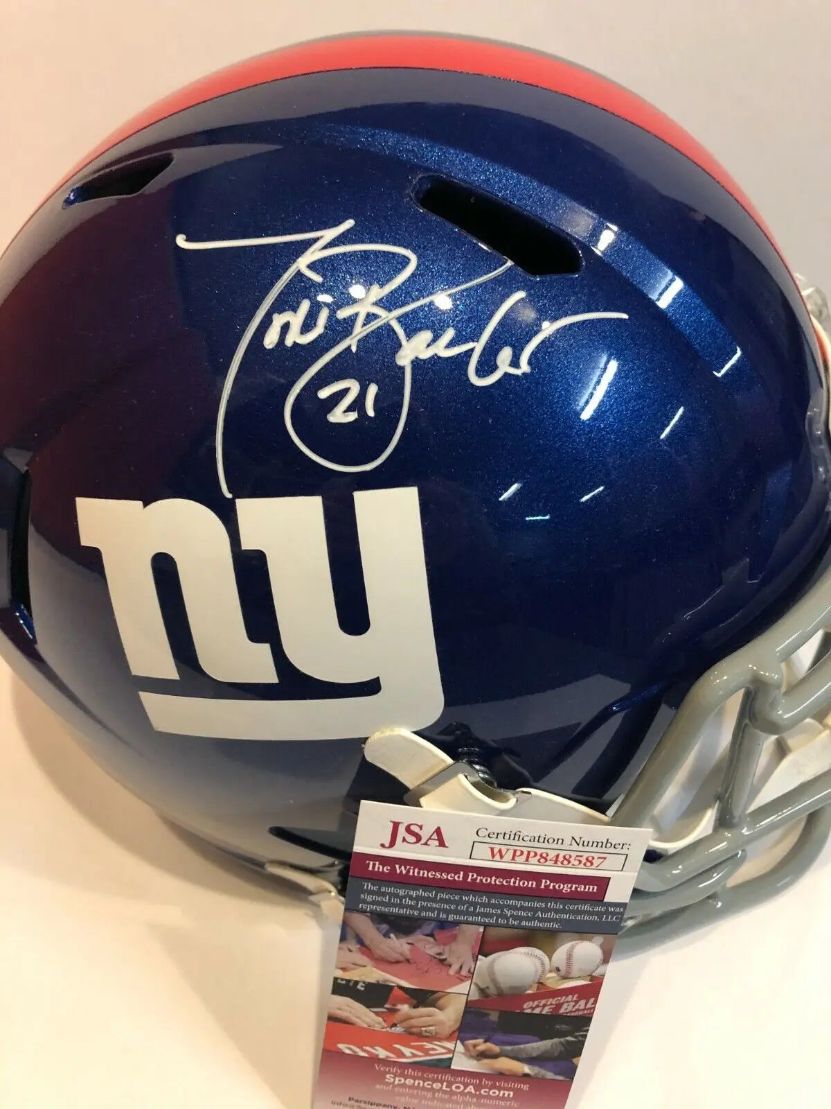 Tiki barber hot sale signed helmet