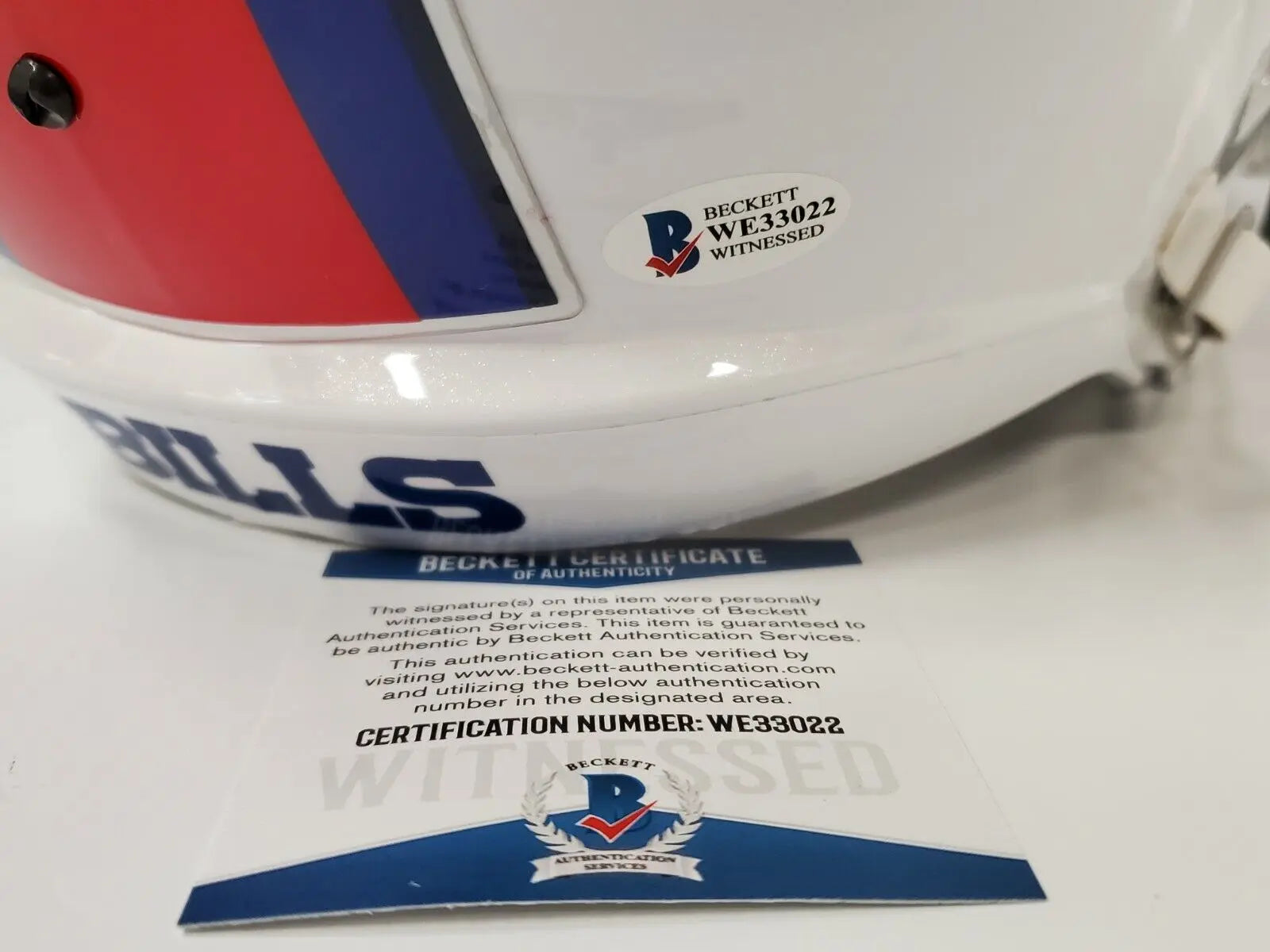 Shops Tremaine edmunds autographed replica helmet