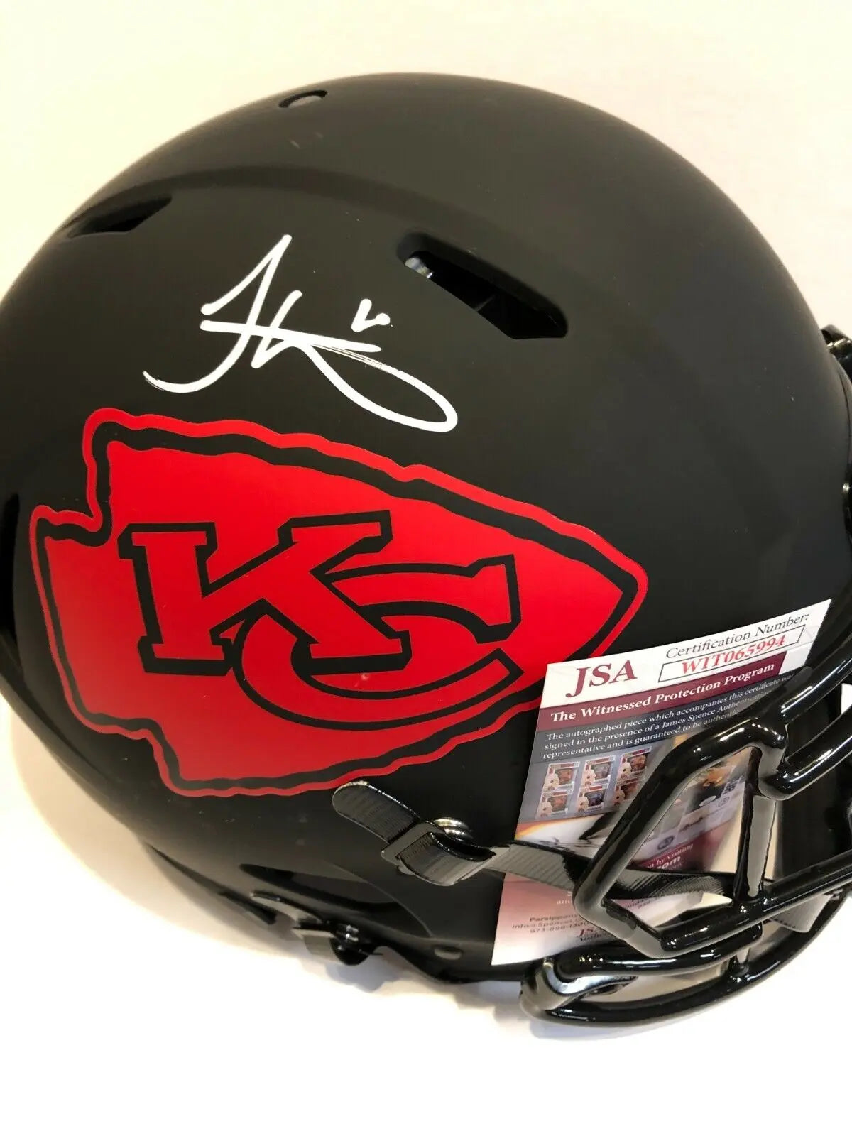 MVP Authentics Tyreek Hill Signed K.C. Chiefs Eclipse Authentic Full Size Helmet Jsa Coa 539.10 sports jersey framing , jersey framing