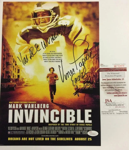 Vince Papale Signed Philadelphia Eagles Jersey Inscribed Invincible (JSA)