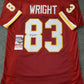 MVP Authentics Washington Football Team Isaiah Wright Autographed Signed Jersey Jsa Coa 107.10 sports jersey framing , jersey framing