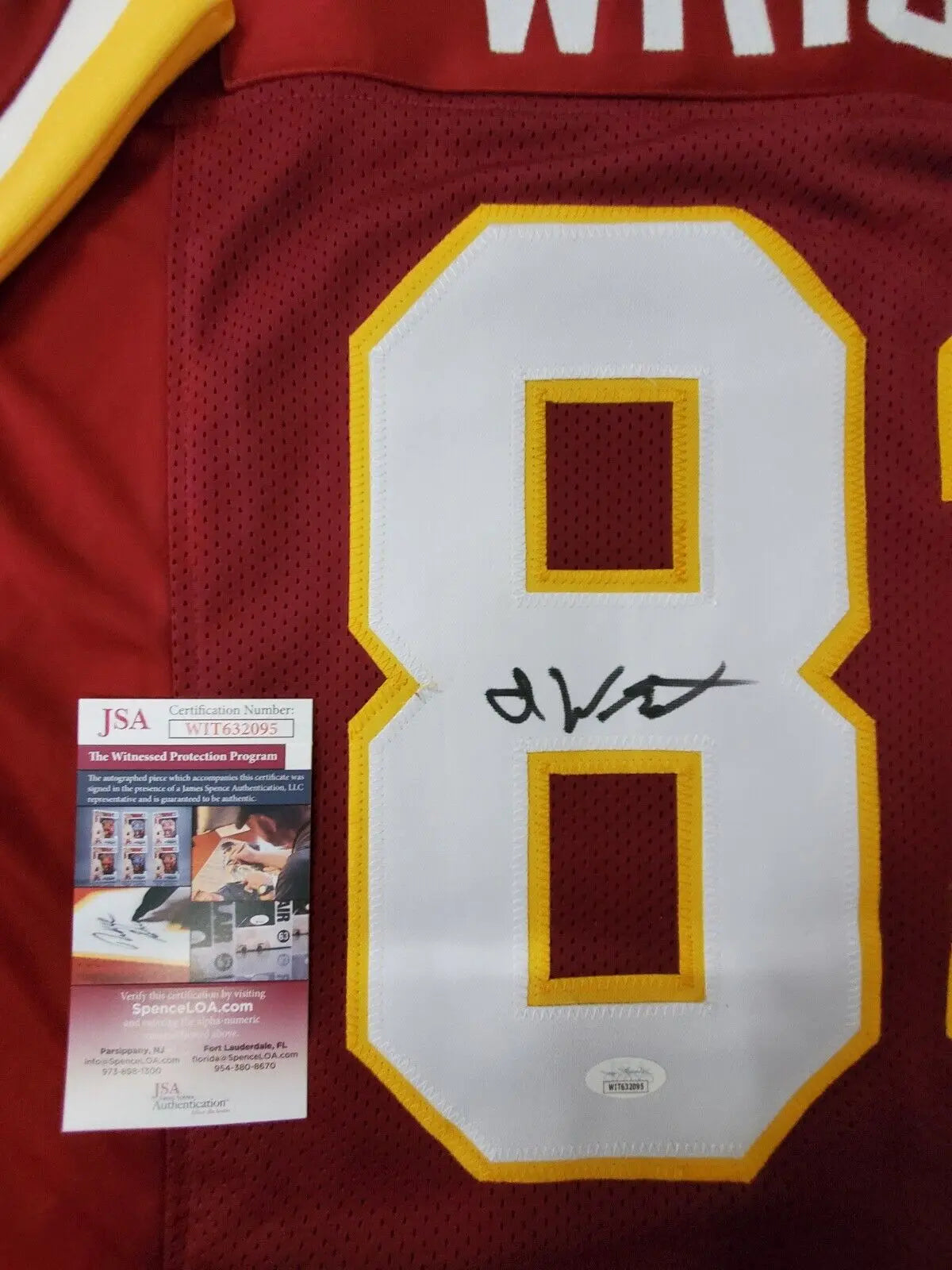 MVP Authentics Washington Football Team Isaiah Wright Autographed Signed Jersey Jsa Coa 107.10 sports jersey framing , jersey framing