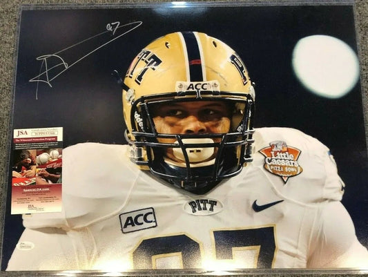 Aaron Donald Autographed Signed Pittsburgh Panthers 16X20 Photo Jsa Coa Jersey Framing MVP Authentics