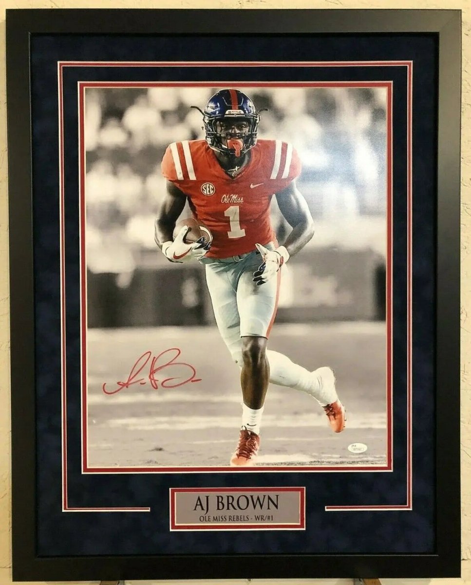 Aj Brown Framed Signed Ole Miss Rebels 16X20 Photo Jsa Coa Jersey Framing MVP Authentics