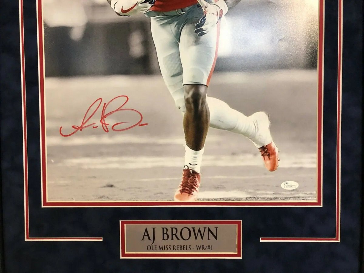 Aj Brown Framed Signed Ole Miss Rebels 16X20 Photo Jsa Coa Jersey Framing MVP Authentics