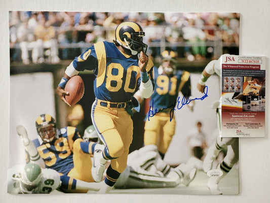 MVP Authentics Los Angeles Rams Henry Ellard Autographed Signed 11X14 Photo Jsa Coa 71.10 sports jersey framing , jersey framing