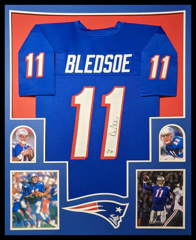 Drew Bledsoe Autographed Signed Buffalo Custom Football Jersey - Beckett COA