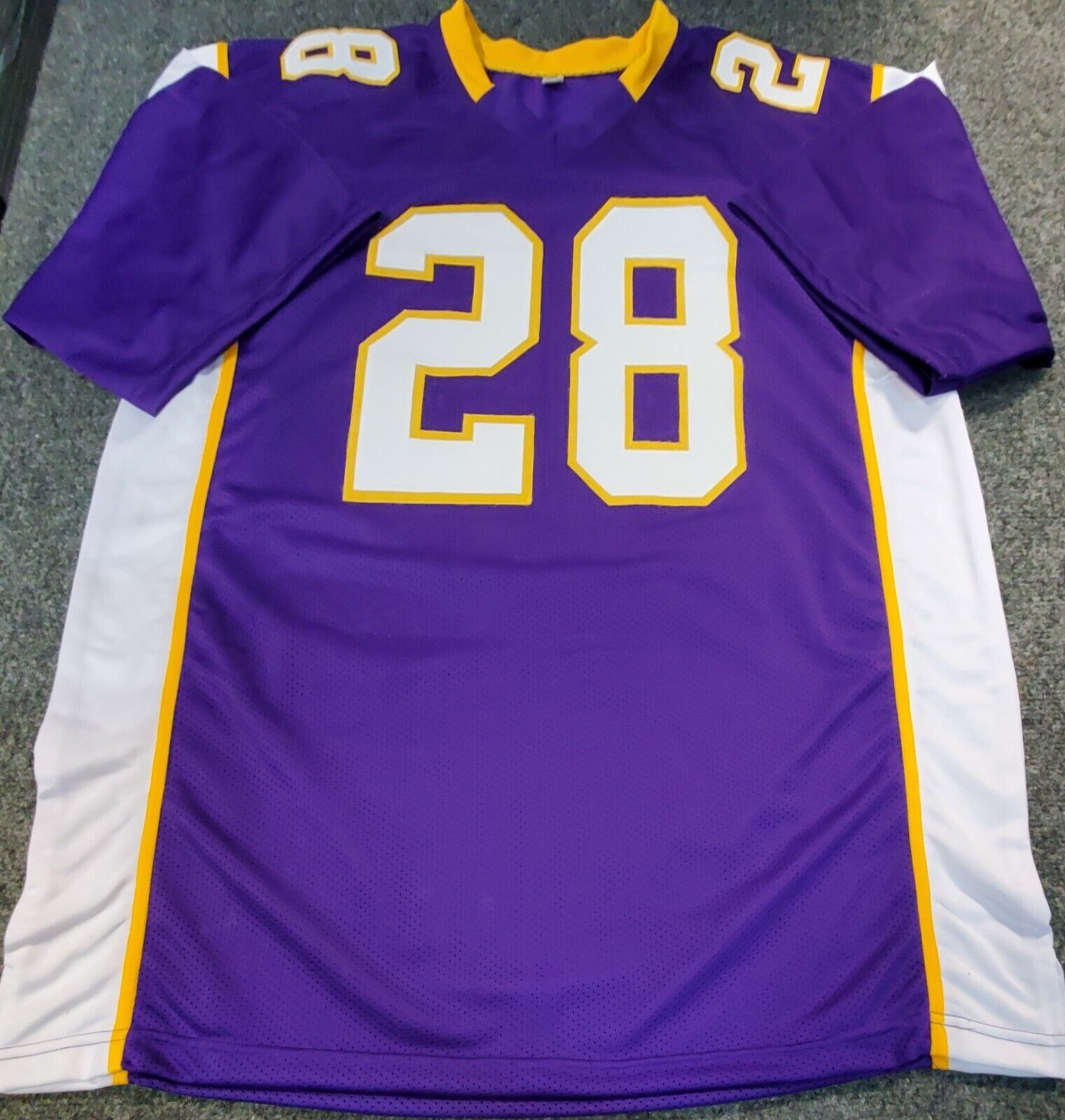 Adrian Peterson Signed Purple Pro Style Jersey w/Yellow Num- Beckett WBlack  8 at 's Sports Collectibles Store