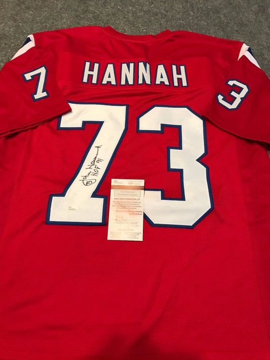 MVP Authentics John Hannah Autographed Signed Inscribed New England Patriots Jersey Jsa  Coa 108 sports jersey framing , jersey framing