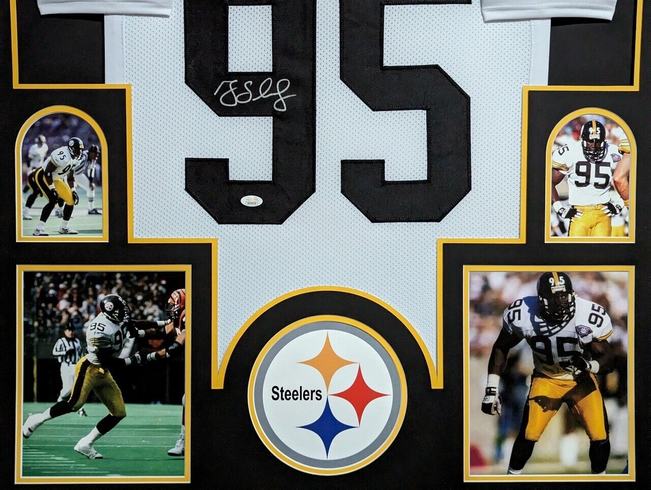 MVP Authentics Framed Pittsburgh Steelers Greg Lloyd Autographed Signed Jersey Jsa Coa 517.50 sports jersey framing , jersey framing