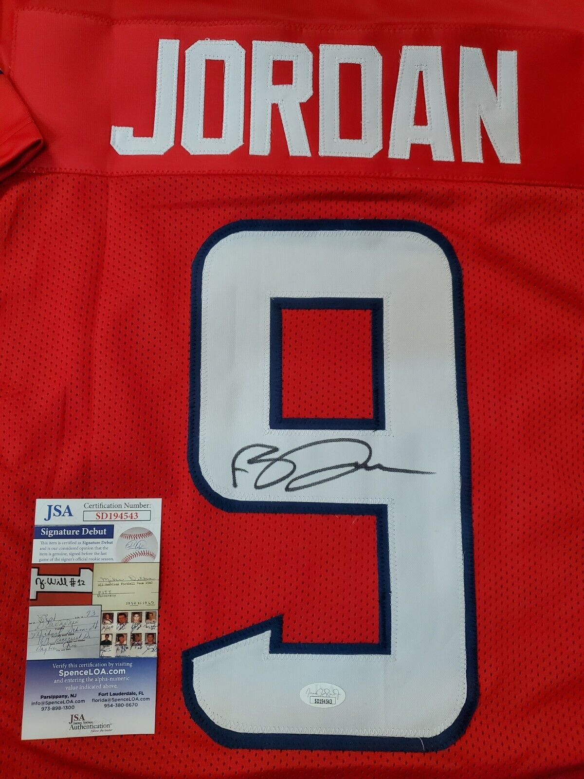 Houston Texans Brevin Jordan Autographed Signed Jersey Jsa Coa – MVP  Authentics