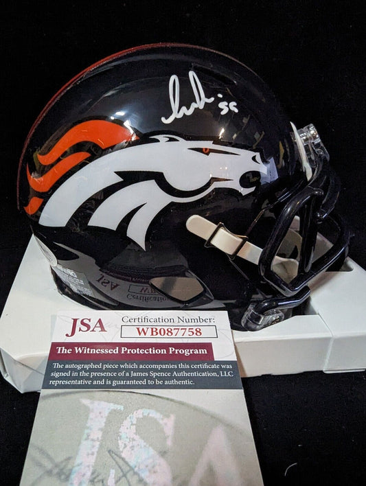 MVP Authentics Denver Broncos Thomas Incoom Autographed Speed Mini Helmet Jsa Coa 81 sports jersey framing , jersey framing