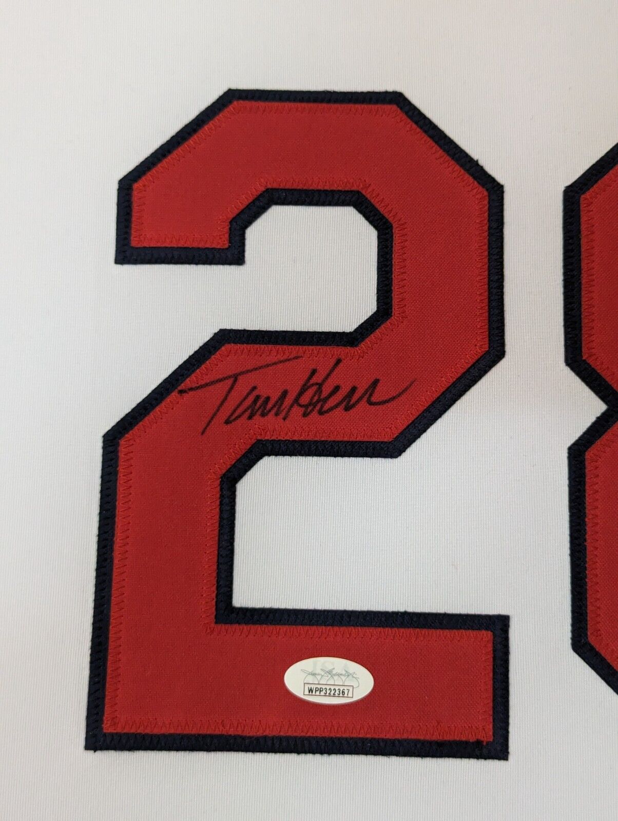 Framed St Louis Cardinals Tommy Herr Autographed Signed Jersey Jsa Coa –  MVP Authentics