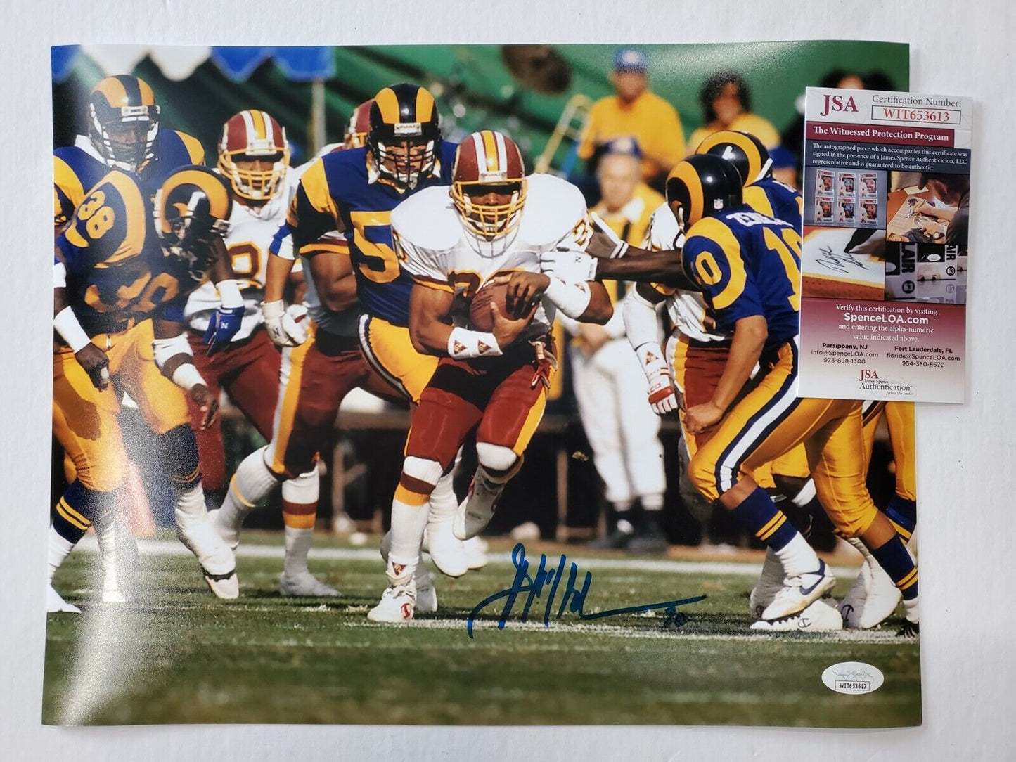 MVP Authentics Washington Football Team Brian Mitchell Autographed 11X14 Photo Jsa Coa 71.10 sports jersey framing , jersey framing