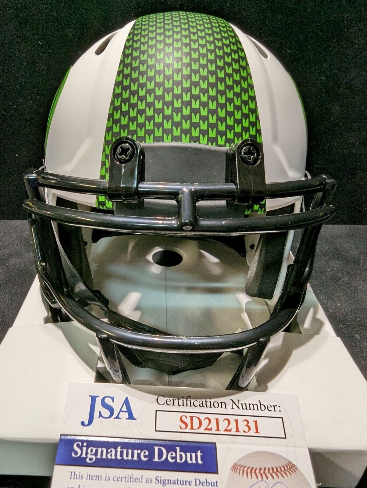 Seattle Seahawks Devon Witherspoon Signed Lunar Mini Helmet Jsa Coa