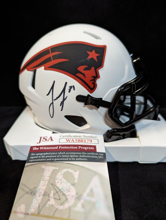 MVP Authentics New England Patriots Jonathan Jones Autographed Signed Lunar Mini Helmet Jsa Coa 108 sports jersey framing , jersey framing