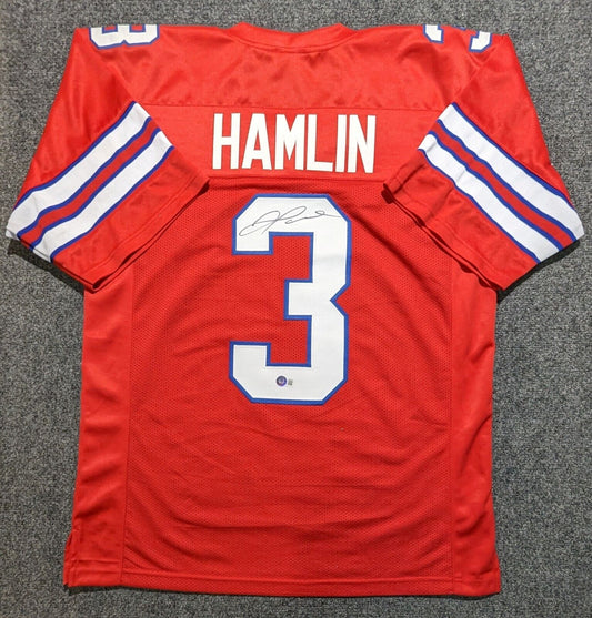 MVP Authentics Buffalo Bills Damar Hamlin Autographed Signed Jersey Beckett Holo 157.50 sports jersey framing , jersey framing