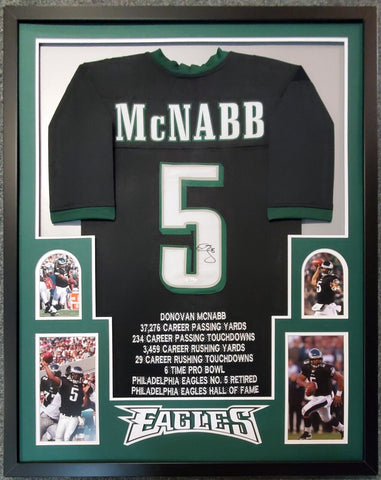 Donovan Mcnabb Autographed Signed Authentic Green Pro Style Framed