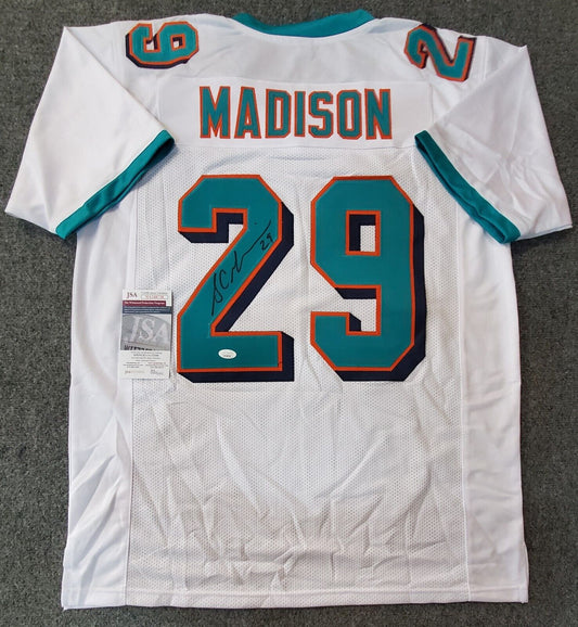 MVP Authentics Miami Dolphins Sam Madison Autographed Signed Jersey Jsa Coa 94.50 sports jersey framing , jersey framing