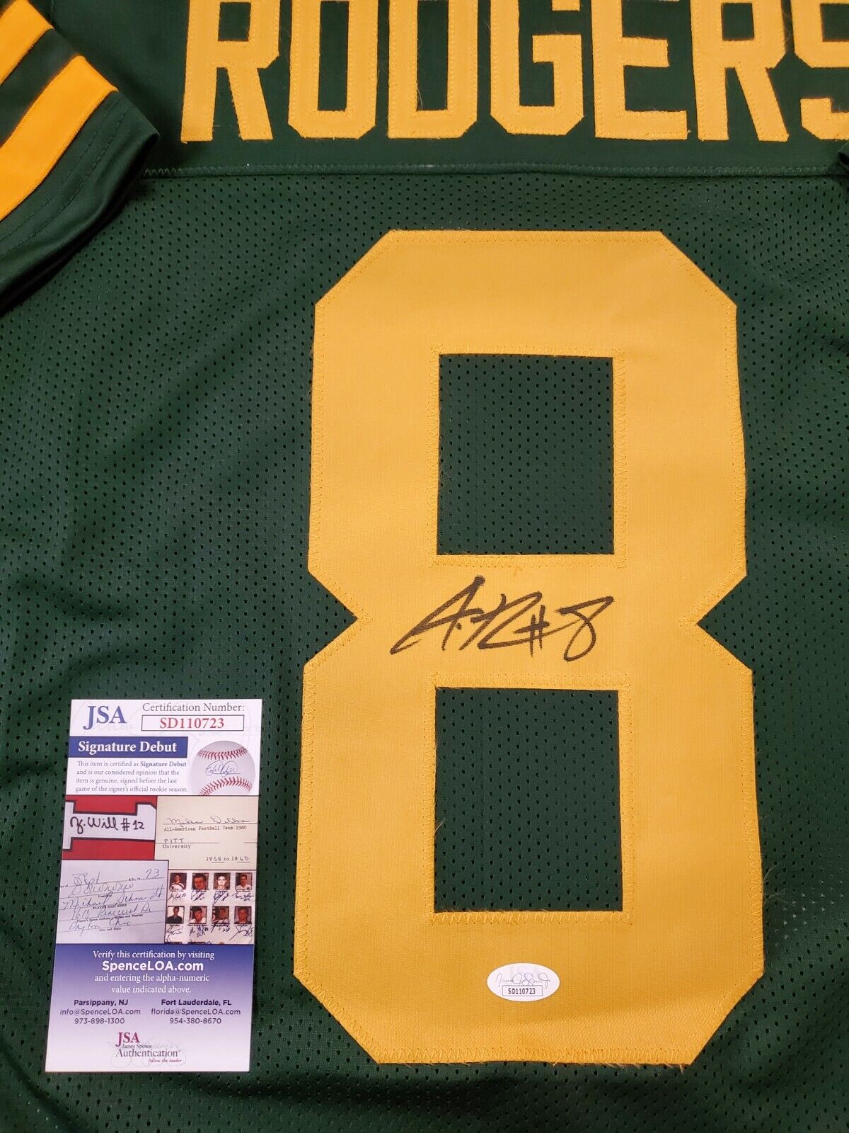 MVP Authentics Green Bay Packers Amari Rodgers Autographed Signed Jersey Jsa Coa 121.50 sports jersey framing , jersey framing