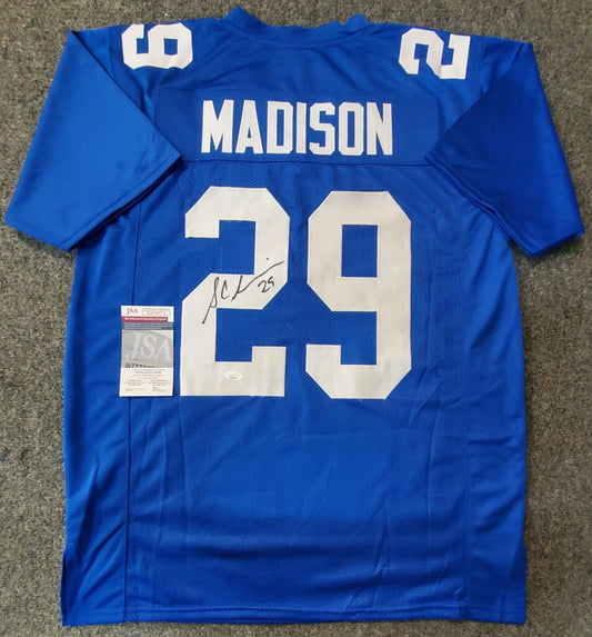 MVP Authentics New York Giants Sam Madison Autographed Signed Jersey Jsa Coa 94.50 sports jersey framing , jersey framing