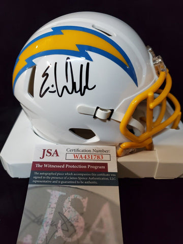 Los Angeles Rams Eric Weddle Signed Throwback Mini Helmet Jsa Coa