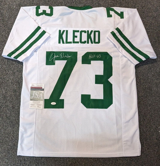 MVP Authentics New York Jets Joe Klecko Autographed Signed Inscribed "Hof 23" Jersey Jsa Coa 99 sports jersey framing , jersey framing