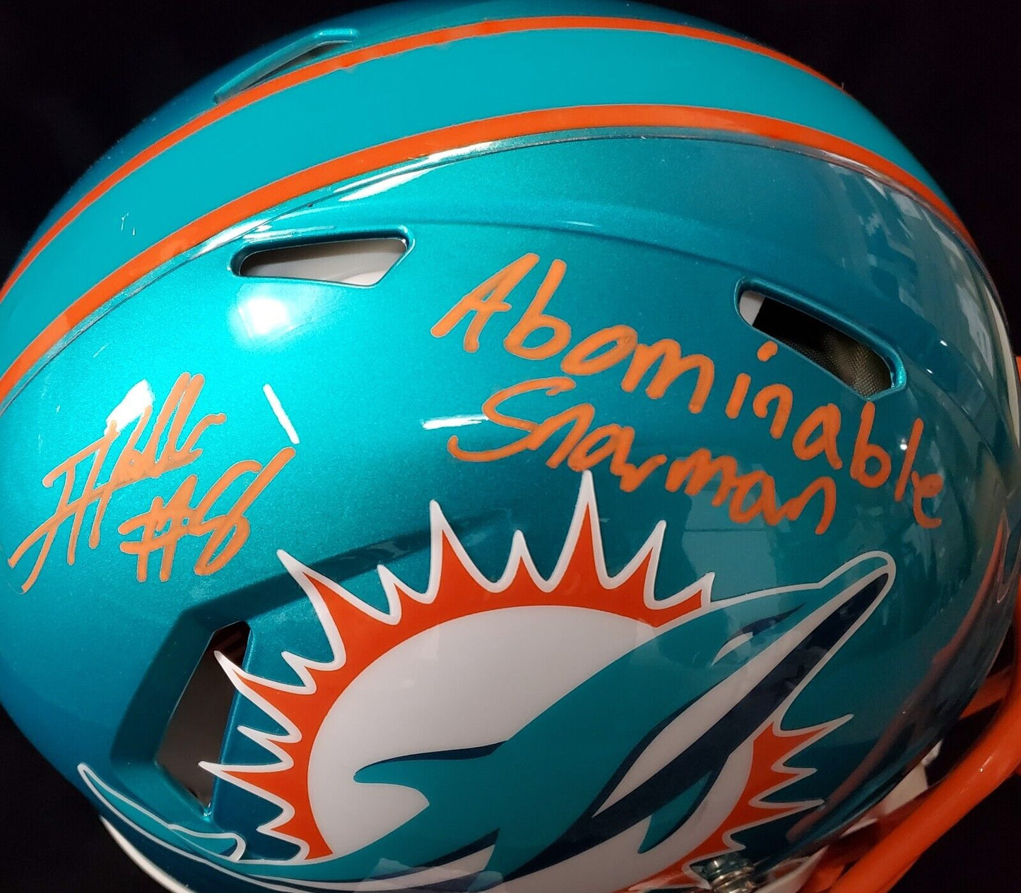 MVP Authentics Miami Dolphins Jevon Holland Signed Full Size Flash Authentic Helmet Jsa Coa 450 sports jersey framing , jersey framing