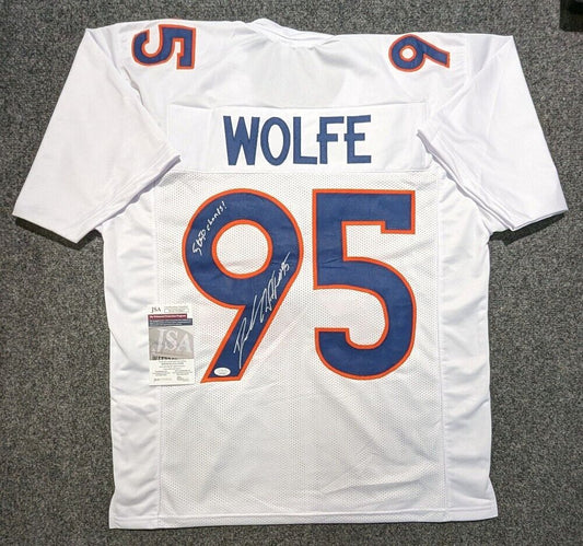 MVP Authentics Denver Broncos Derek Wolfe Autographed Signed Inscribed Jersey Jsa Coa 135 sports jersey framing , jersey framing