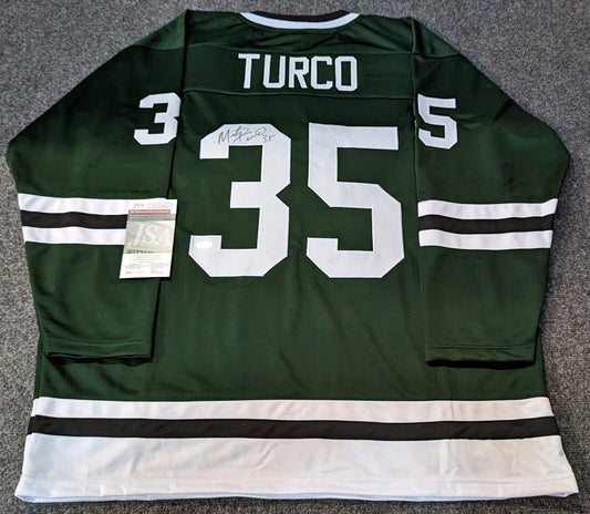 MVP Authentics Dallas Stars Marty Turco Autographed Signed Jersey Jsa Coa 135 sports jersey framing , jersey framing