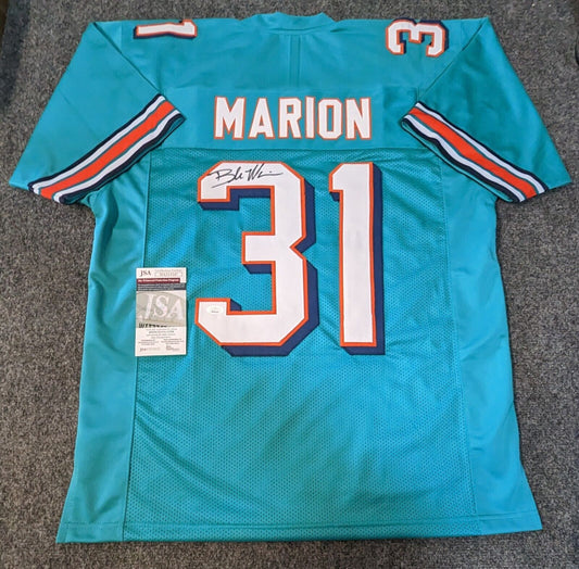 MVP Authentics Miami Dolphins Brock Marion Autographed Signed Jersey Jsa Coa 90 sports jersey framing , jersey framing