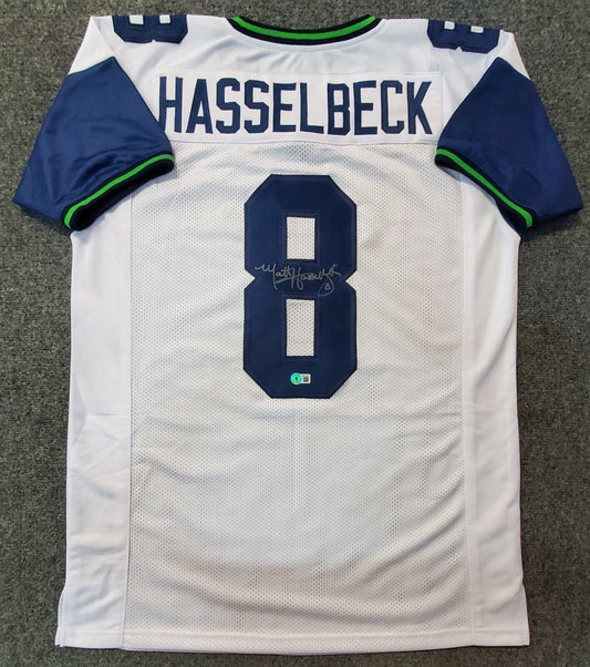 MVP Authentics Seattle Seahawks Matt Hasselbeck Autographed Signed Jersey Bas Holo 135 sports jersey framing , jersey framing