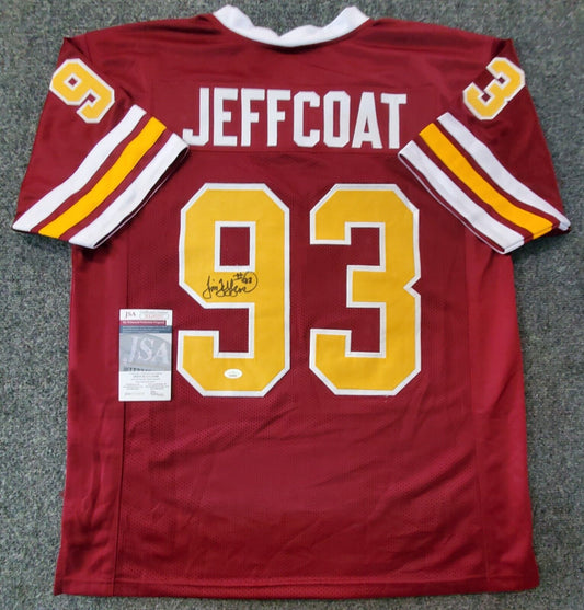 MVP Authentics Arizona State Sun Devils Jim Jeffcoat Autographed Signed Jersey Jsa Coa 99 sports jersey framing , jersey framing