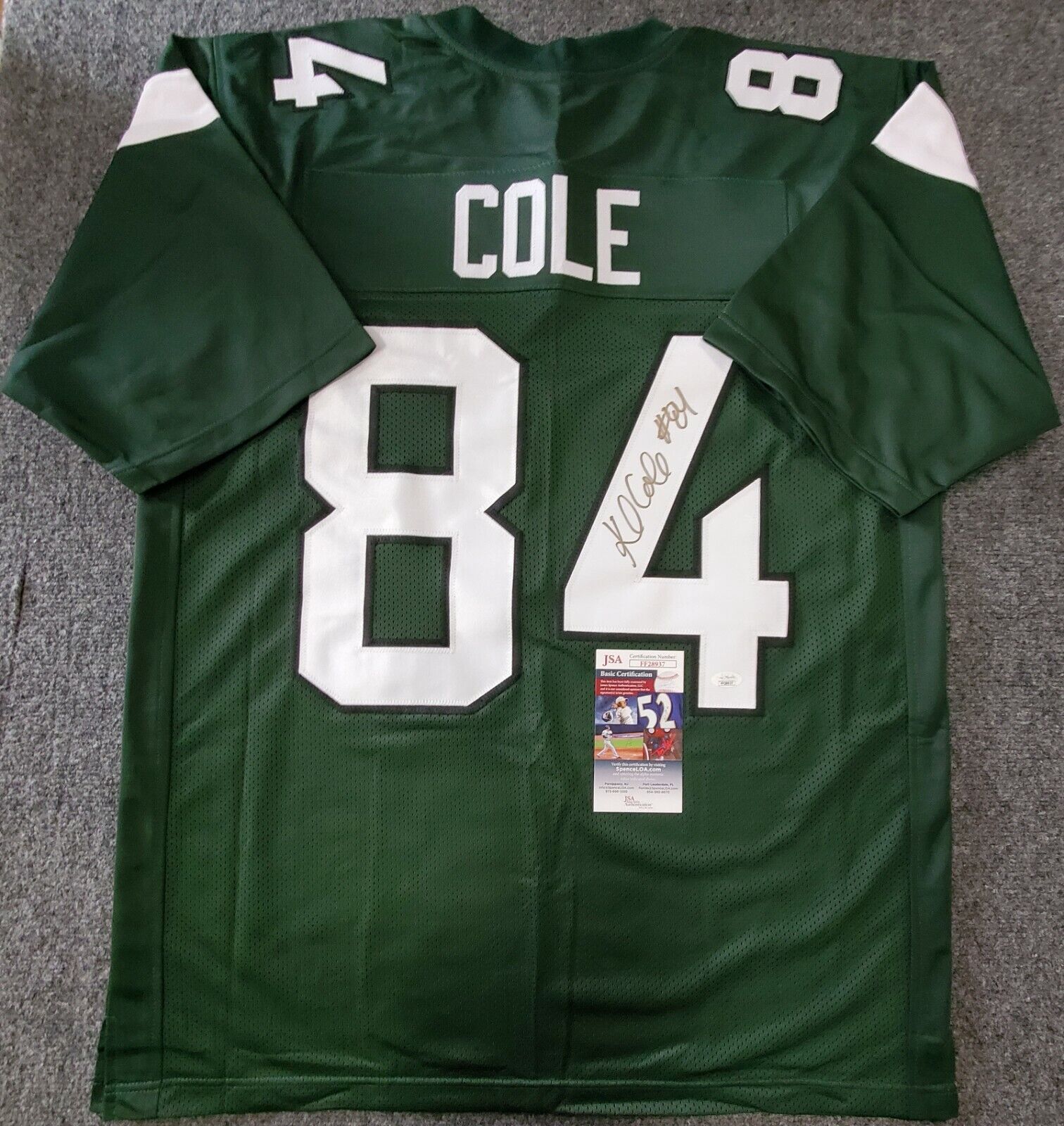 MVP Authentics N.Y. Jets Keelan Cole Autographed Signed Jersey Jsa Coa 134.10 sports jersey framing , jersey framing