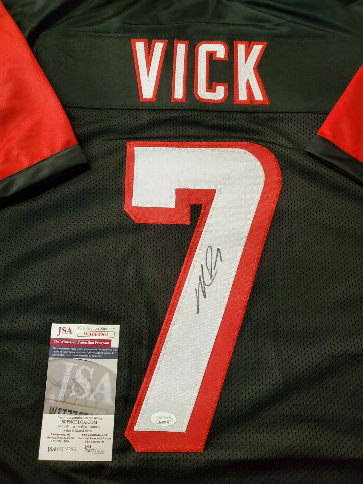 Michael Vick store Autographed Signed Jersey JSA COA