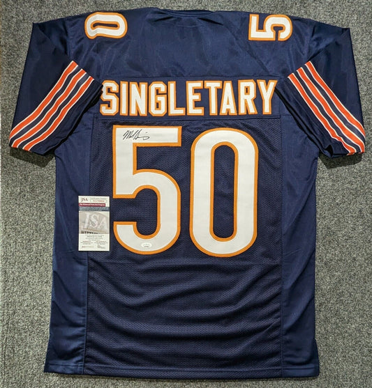 MVP Authentics Chicago Bears Mike Singletary Autographed Signed Jersey Jsa Coa 108 sports jersey framing , jersey framing