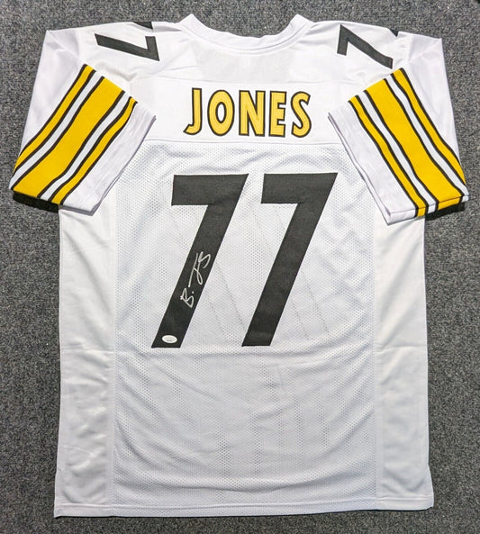 MVP Authentics Pittsburgh Steelers Broderick Jones Autographed Signed Jersey Jsa Coa 90 sports jersey framing , jersey framing