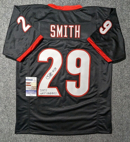 MVP Authentics Georgia Bulldogs Chris Smith Autographed Signed Inscribed Jersey Jsa  Coa 117 sports jersey framing , jersey framing