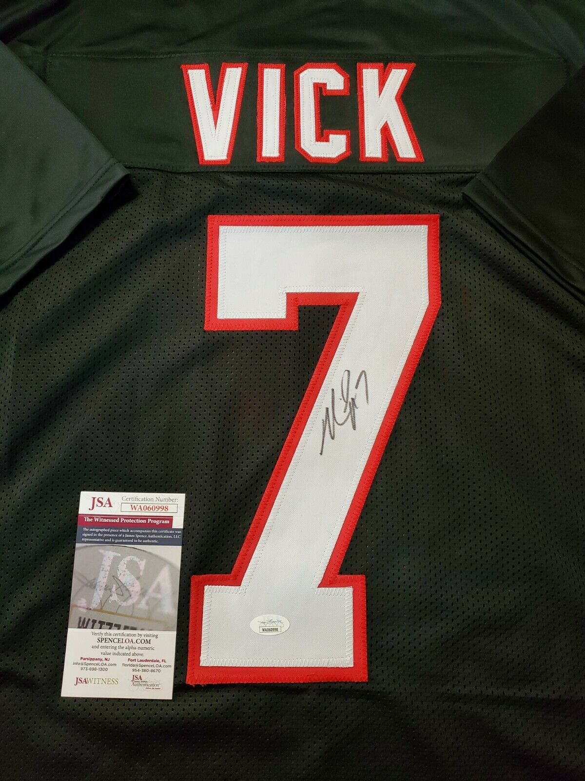 Michael Vick Philadelphia Eagles Signed Autograph Custom Jersey JSA  Witnessed Certified