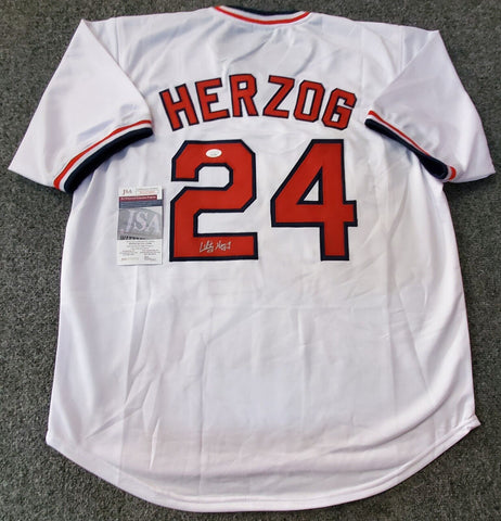 Washington Senators Style Whitey Herzog Signed Custom Jersey Jsa Coa