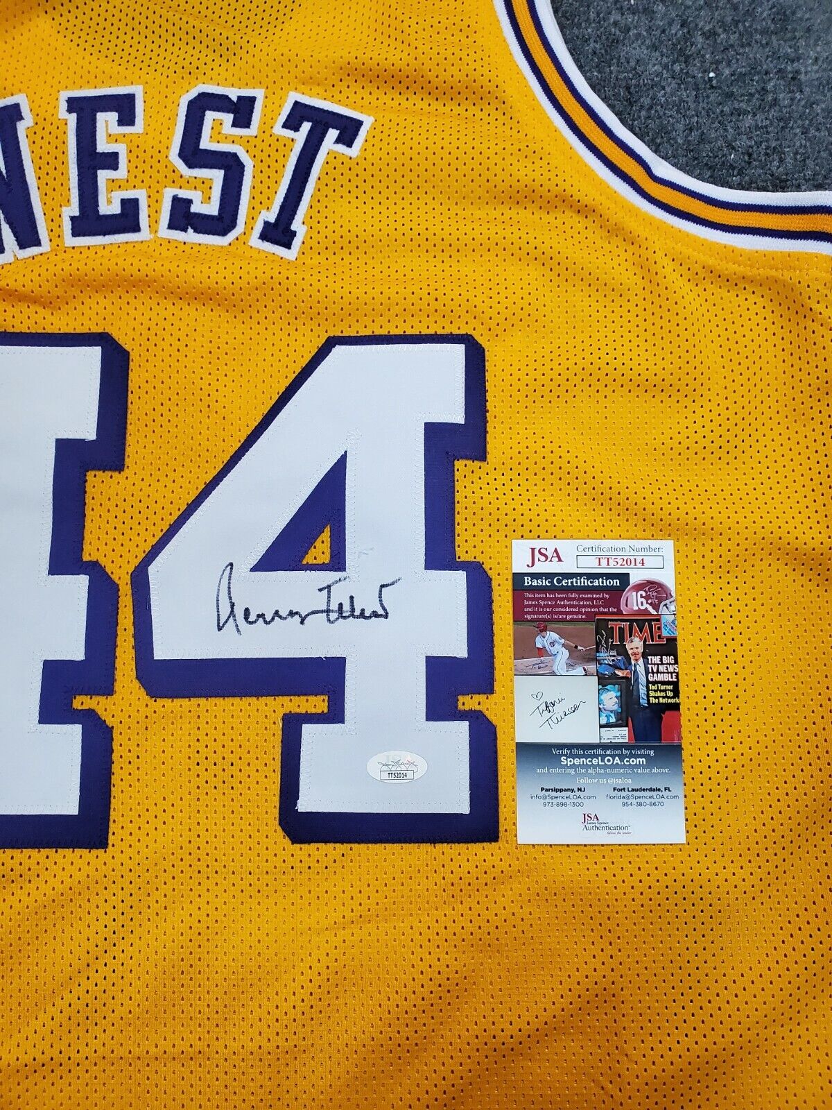 Jerry West Los Angeles Lakers Signed Autograph Custom Jersey JSA