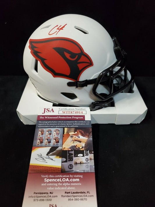 MVP Authentics Arizona Cardinals Chase Edmonds Autographed Lunar Mini Helmet Jsa Coa 135 sports jersey framing , jersey framing