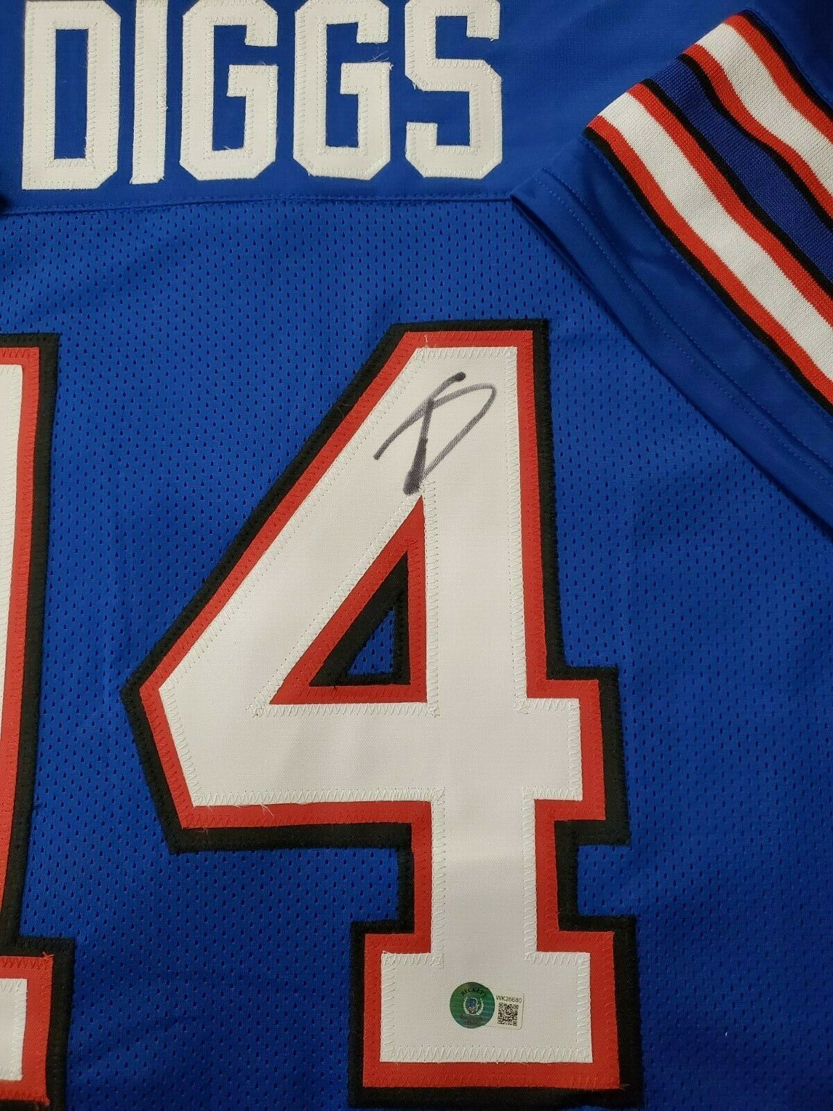 Stefon Diggs Autographed Buffalo Bills Blue Nike Game Jersey-Beckett W  Hologram