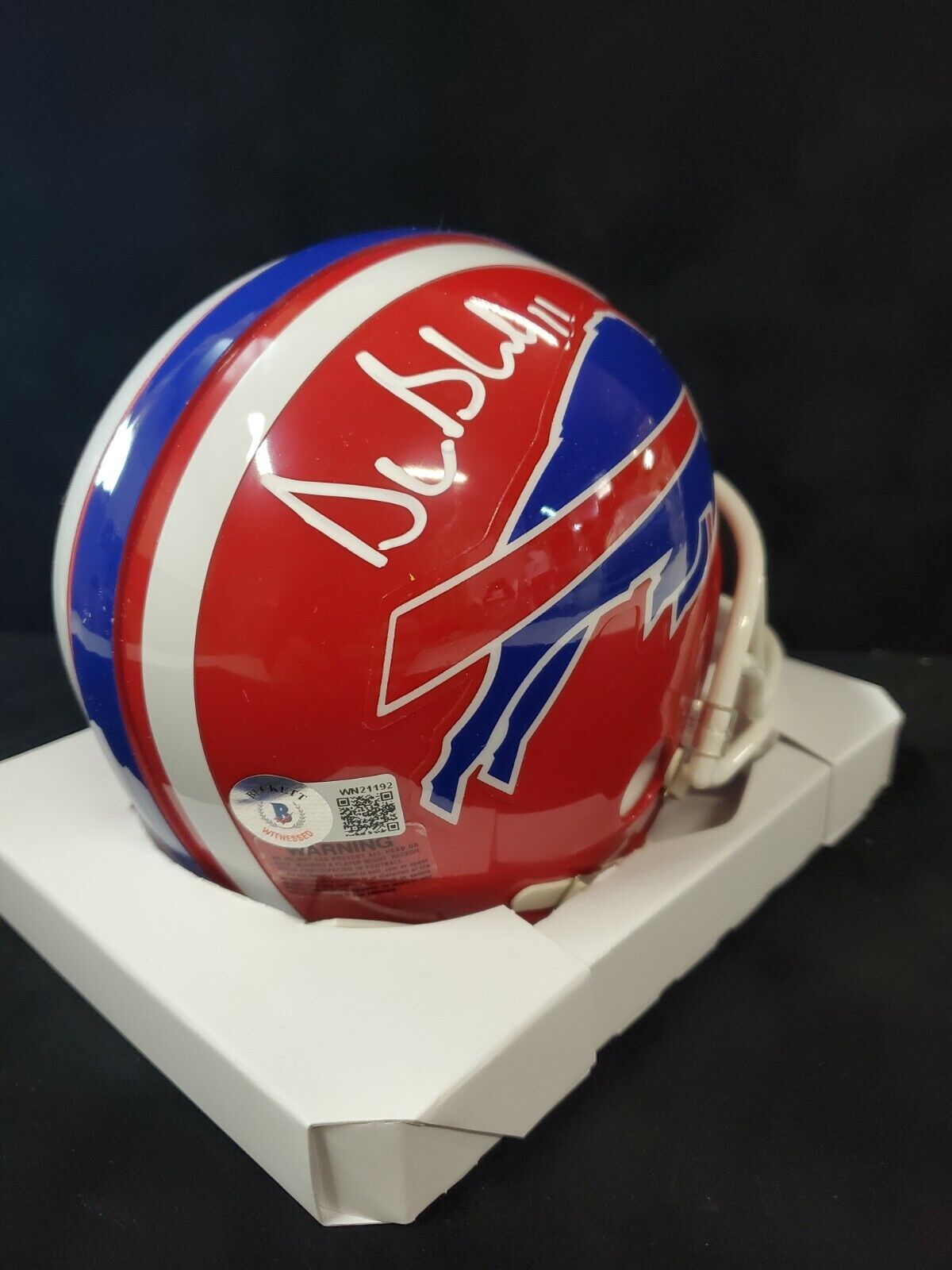 Buffalo Bills Drew Bledsoe Signed Throwback Mini Helmet Beckett Holo – MVP  Authentics