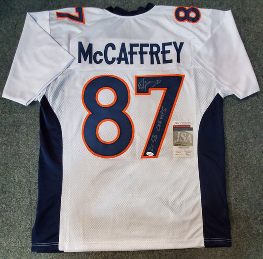 MVP Authentics Denver Broncos Ed Mccaffrey Autographed Signed Inscribed Jersey Jsa  Coa 157.50 sports jersey framing , jersey framing