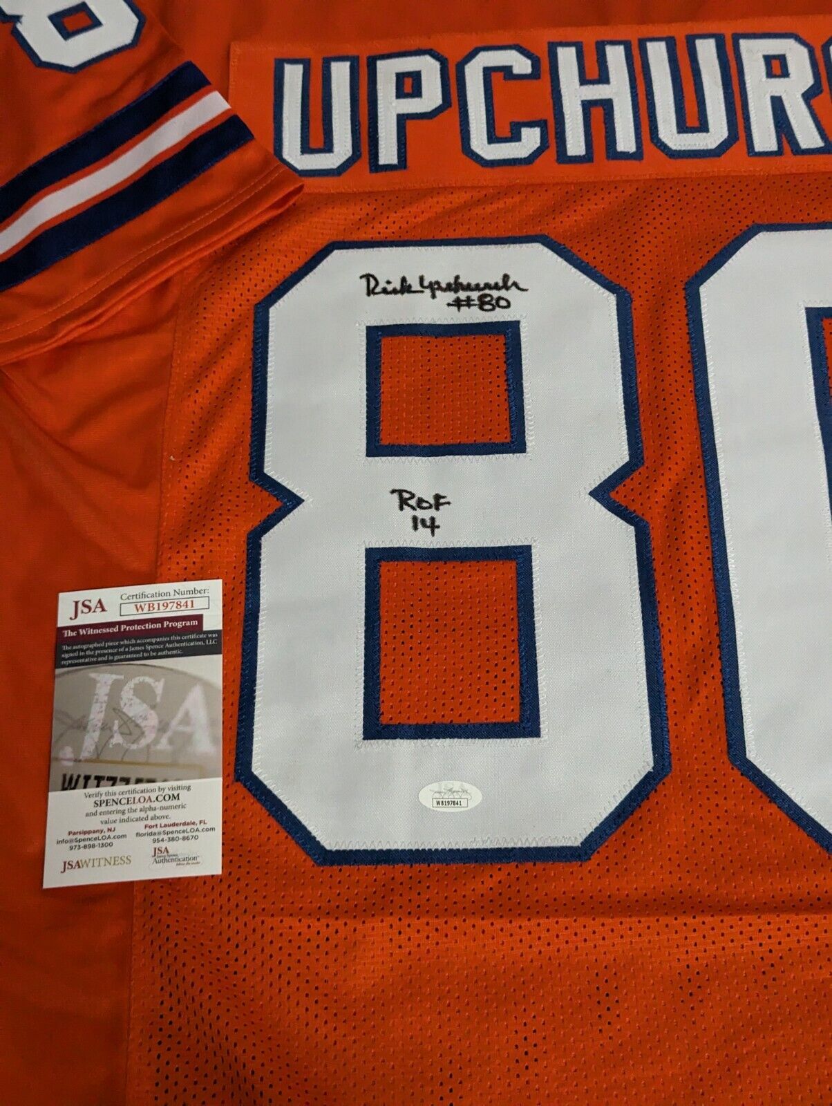 Denver Broncos Rick Upchurch signed 2024 custom jersey