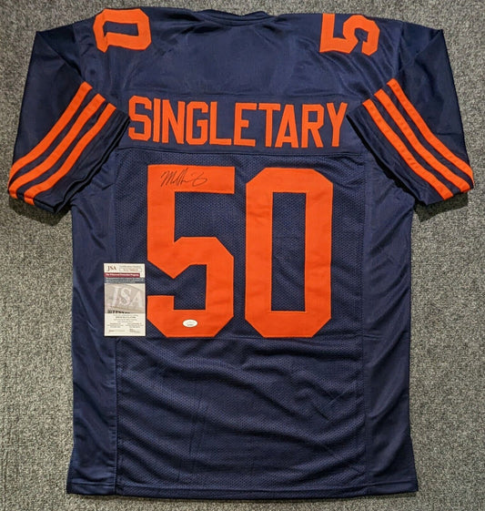 MVP Authentics Chicago Bears Mike Singletary Autographed Signed Jersey Jsa Coa 108 sports jersey framing , jersey framing