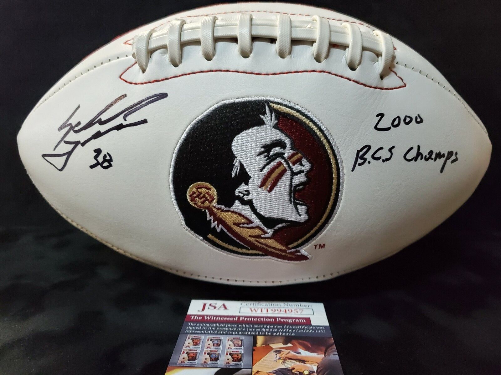 Florida State Seminoles Sebastian Janikowski Autographed Logo