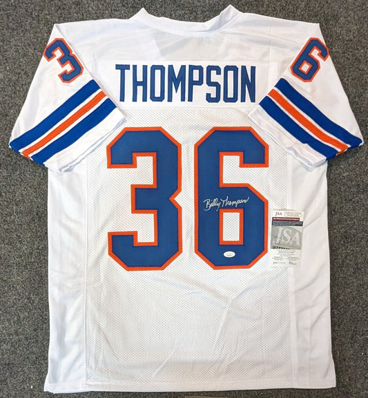 MVP Authentics Denver Broncos Billy Thompson Autographed Signed Jersey Jsa Coa 90 sports jersey framing , jersey framing