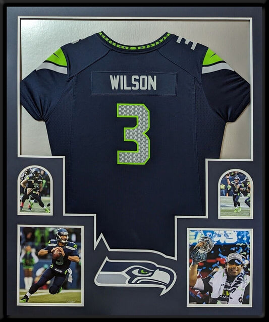 MVP Authentics Framed Seattle Seahawks Russell Wilson Jersey Display 270 sports jersey framing , jersey framing